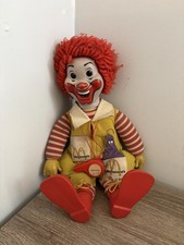 Vintage 1978 McDonald's Ronald McDonald Plush Doll Hasbro Whistle Grimace Patch