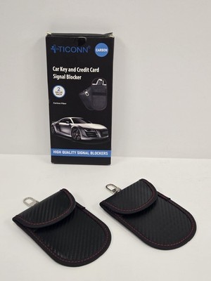 TICONN 2-Pack Faraday Bag Car Key and Credit Card Signal Blocker New in Open Box
