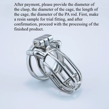 316 Stainless Steel Customizable Chastity Cage Device with Cb Lock Abstinence