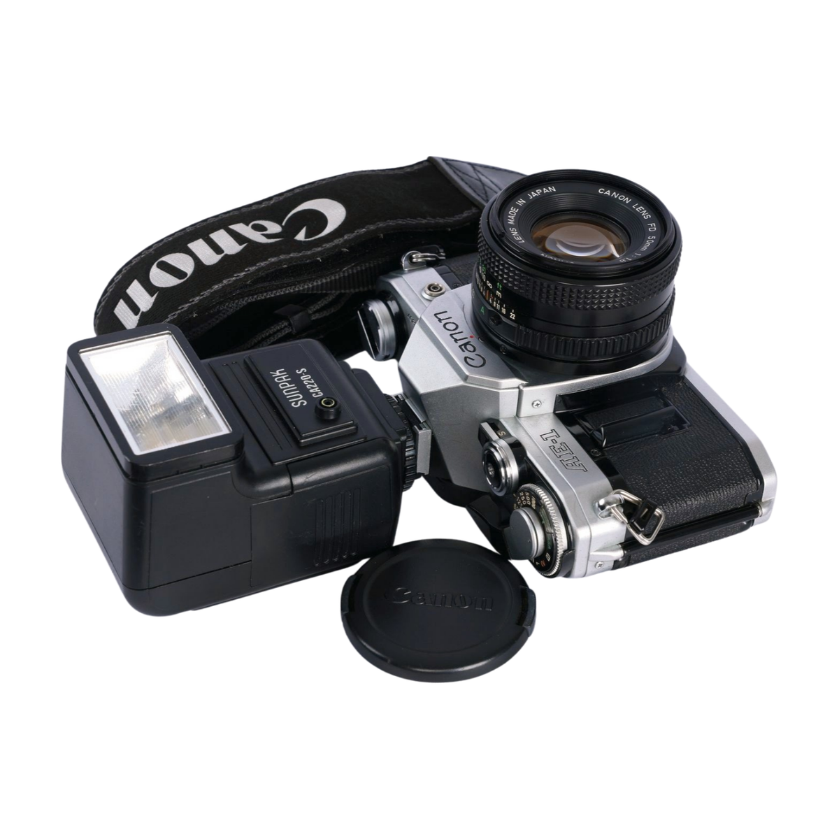 Canon AE-1 35mm Film SLR c/w New FD 50mm f/1.8 STD Lens & CA220-S