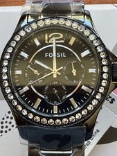 Orologio Ceramica Cronografo Nero Fossil NUOVO AUTENTICO CE1011 nuovo con etichetta e scatola