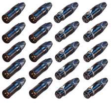 Lot of 20 10 Each New NC3FXX-B Female XLR  NC3MXX-B Male XLR Gold Pin Connect