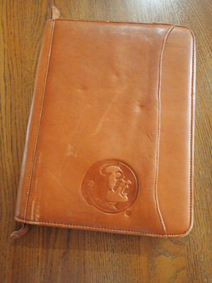 Canyon Outback Organizer Portfolio Padded Leather Brown Zip Around Florida St