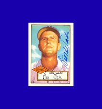 Ben Wade 1983 Topps 1952 Topps Reprints #389 - Dodgers - Signed AUTO