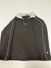 KUHL Alfpaca Europa Quarter 1/4 Zip Pullover Fleece Sweater Mens XL KE11