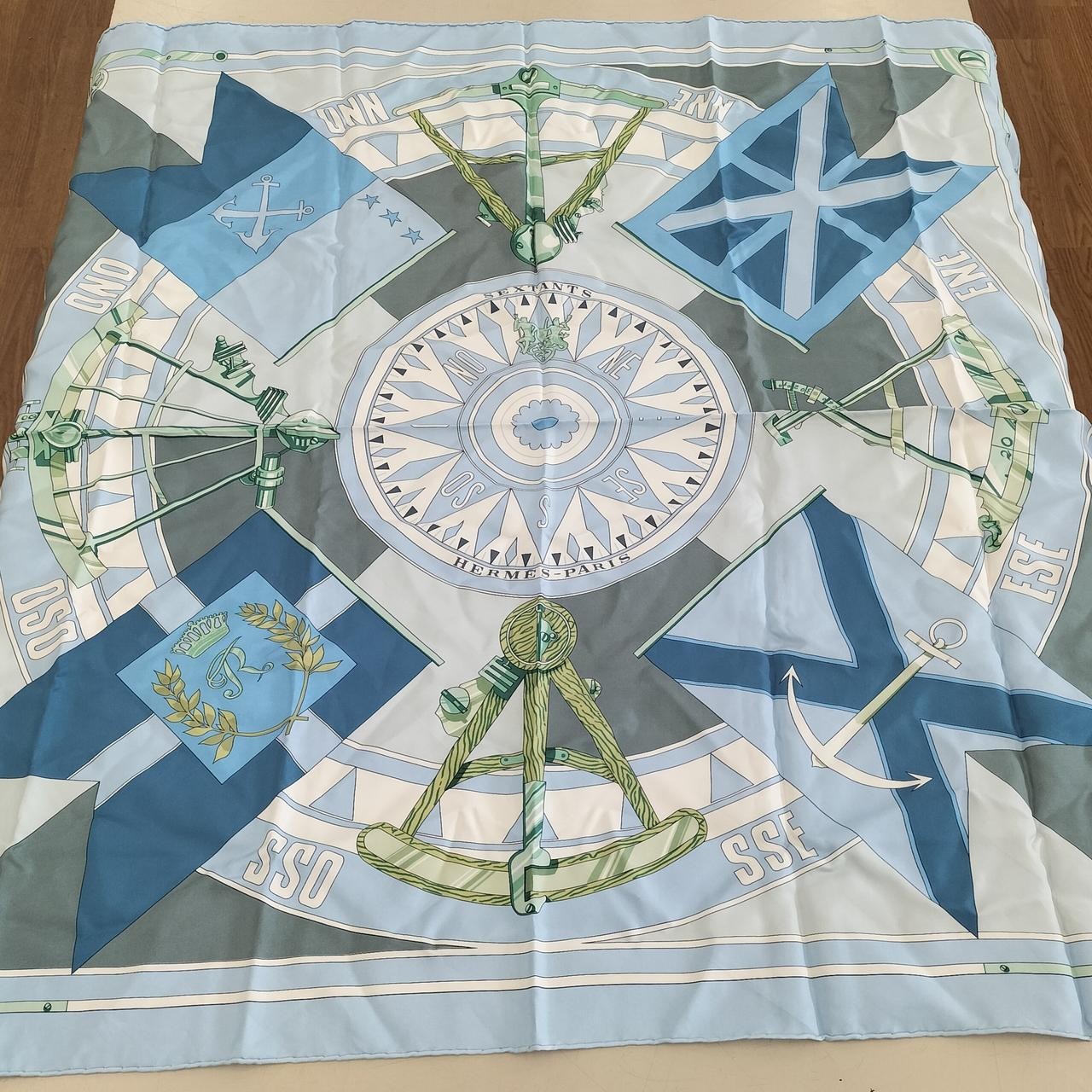 HERMES Sextant Silk Scarf Luxury Fashion Accessory