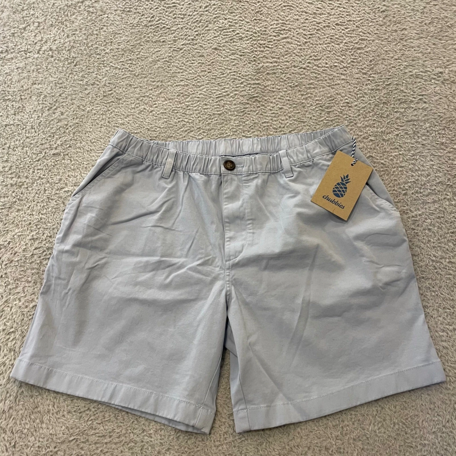NWT Chubbies Altitudes Originals Stretch 7" Shorts Mens XL Blue Elastic Waist