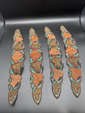 ANTIQUE 1920s ART DECO DESIGN MULTI COLOR EMBROIDERED DRESS APPLIQU S EUC