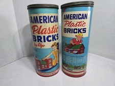 2 American Plastic Bricks game by Elgo - 290 pieces - Not complete