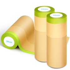 NETEHA 3 Rolls 12inch x 50feet Tape and Masking Paper, Paint Adhesive Protect...