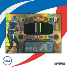 2024 Panini Gold Standard Michael Penix Jr. Dual Patch Auto /149 RC Falcons