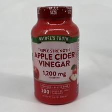 Nature's Truth Apple Cider Vinegar 1200  mg 200 Quick Release Caps
