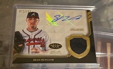 2018 Topps Tier One Sean Newcomb game jersey patch autograph auto 72/100 BRAVES 
