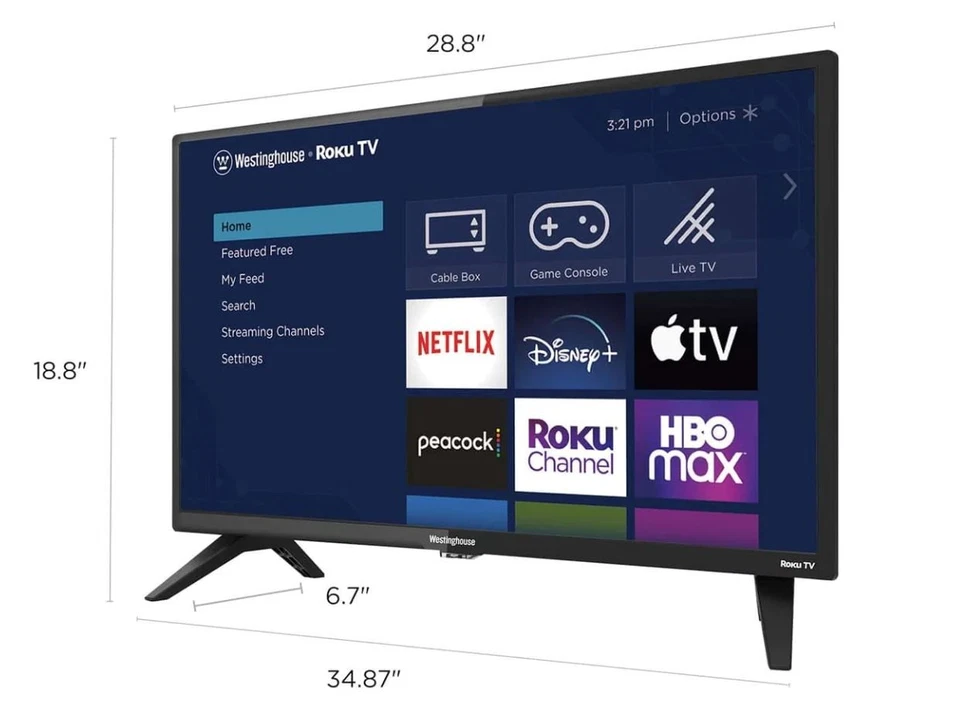 Westinghouse 32" 720P HD Smart Roku TV WR32HT2212 - Image 2 of 4