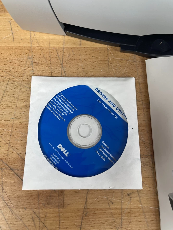 Dell Photo Printer 720 Inkjet Printer w/ Driver CD & Owner’s Manual – Untested - Image 2 of 4