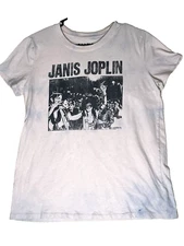 Janis Joplin Shirt Adult Medium Pink Tie Dye Rock Music Concert Tee Lucky Brand