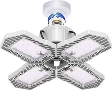 Dudu Cream LED Garage Lights Deformable 4 Panels Ceiling 60W 6000K White NEW