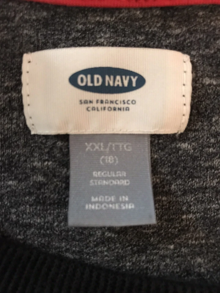 Suéter Estilo Béisbol Azul Marino Antiguo Niños Gris con Mangas Negras Talla XXL (18) Foto 4 de 4