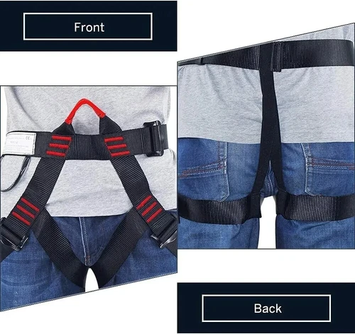 Verstellbarer Klettergurt Halbkörpergurte zur Feuerrettung Höhlenfelsen - Bild 17 von 33