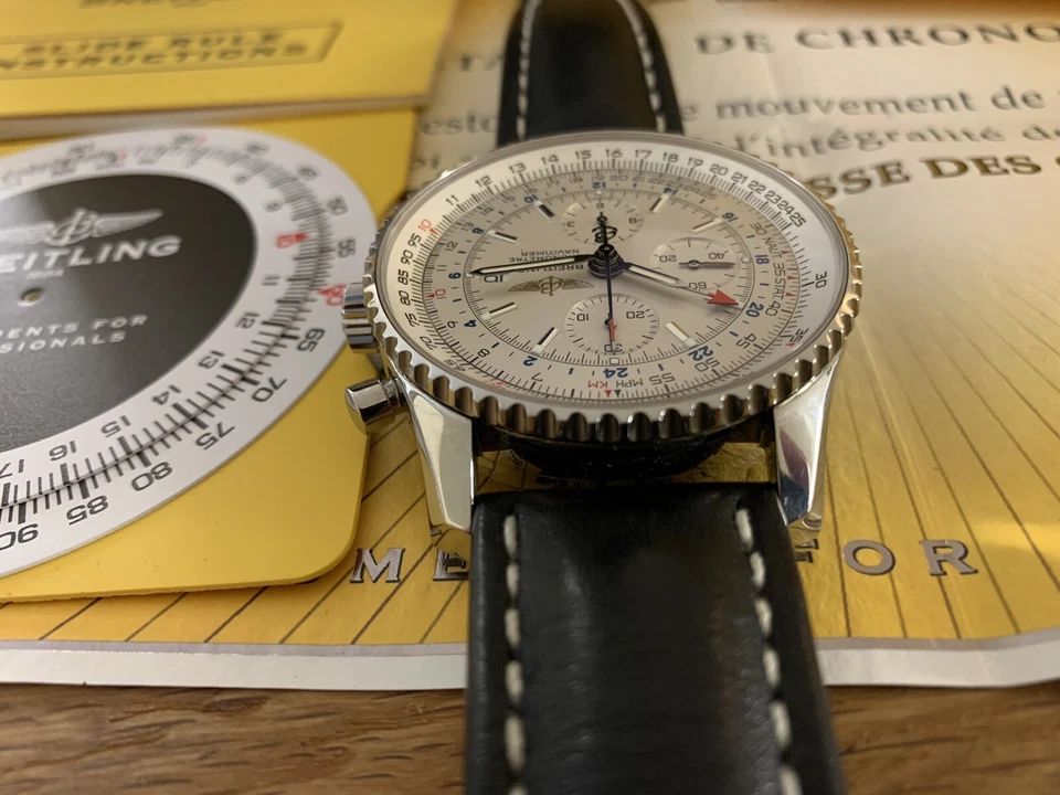 Breitling Navitimer World A24322 2007 White Dial Komplett Set - Bild 4 von 4