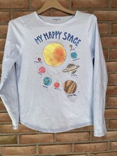 LANDS' END Kids Size XL 16 Blue Long Sleeve Shirt MY HAPPY SPACE