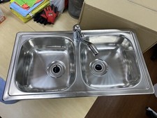Double Bowl Sink with tap and plugs/waste kit - Medical Grade made by Reginox 