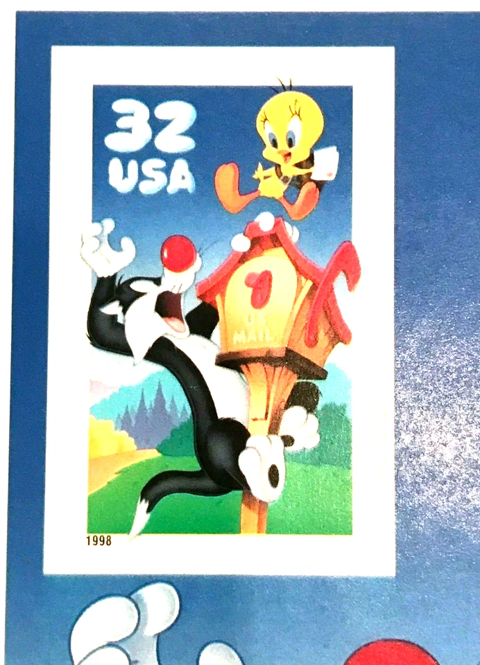SCOTT #3204 TWEETY & SYLVESTER MNH BOOKLET OF 10 STAMPS  RIGHT SIDE DIE CUT - Image 3 of 3