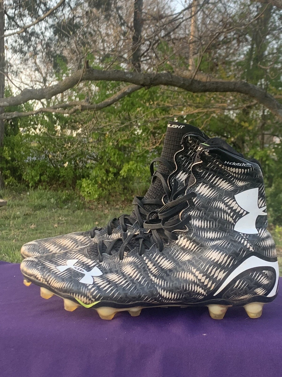 UNDER ARMOUR High Light Hi Tops Football Cleats Icon Snake Skin