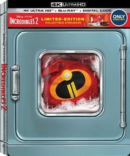 INCREDIBLES 2 - BEST BUY EXCLUSIVE STEELBOOK 4K ULTRA HD BLU-RAY DIGITAL NEW