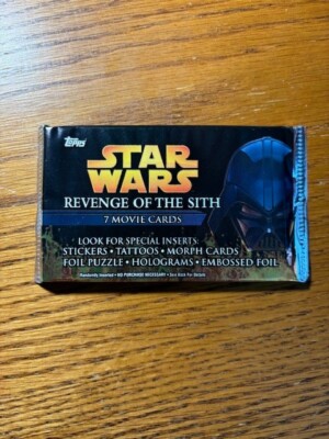 Star Wars Ep. 3 Revenge of the Sith Topps 2005 Foil Sealed Trading Card Pack (7)