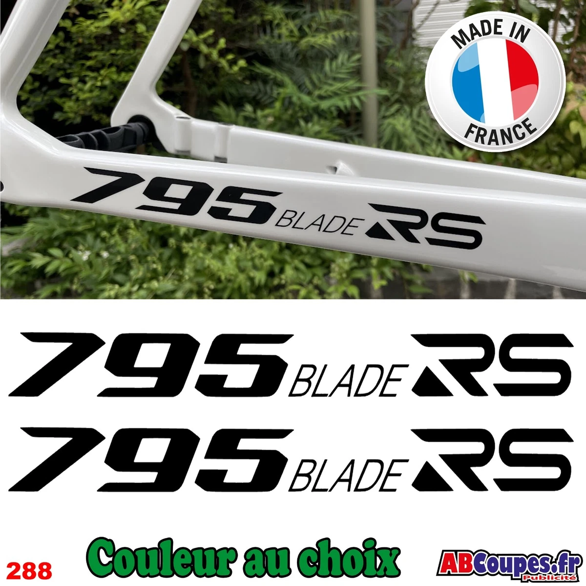 2 Stickers 795 Blade RS - Autocollants Adhésifs Cadre Vélo Bike