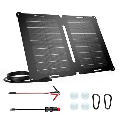 GRECELL 12V Solar Battery Charger Maintainer Portable Solar Panel Car Trickle Charger