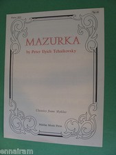 Mazurka Op 39 No 10 by Tchaikovsky 1985