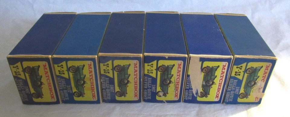 SIX Y-15 MATCHBOX MODELS OF YESTERYEAR ROLLS ROYCE SILVER GHOST IN BOXES - Image 4 of 4