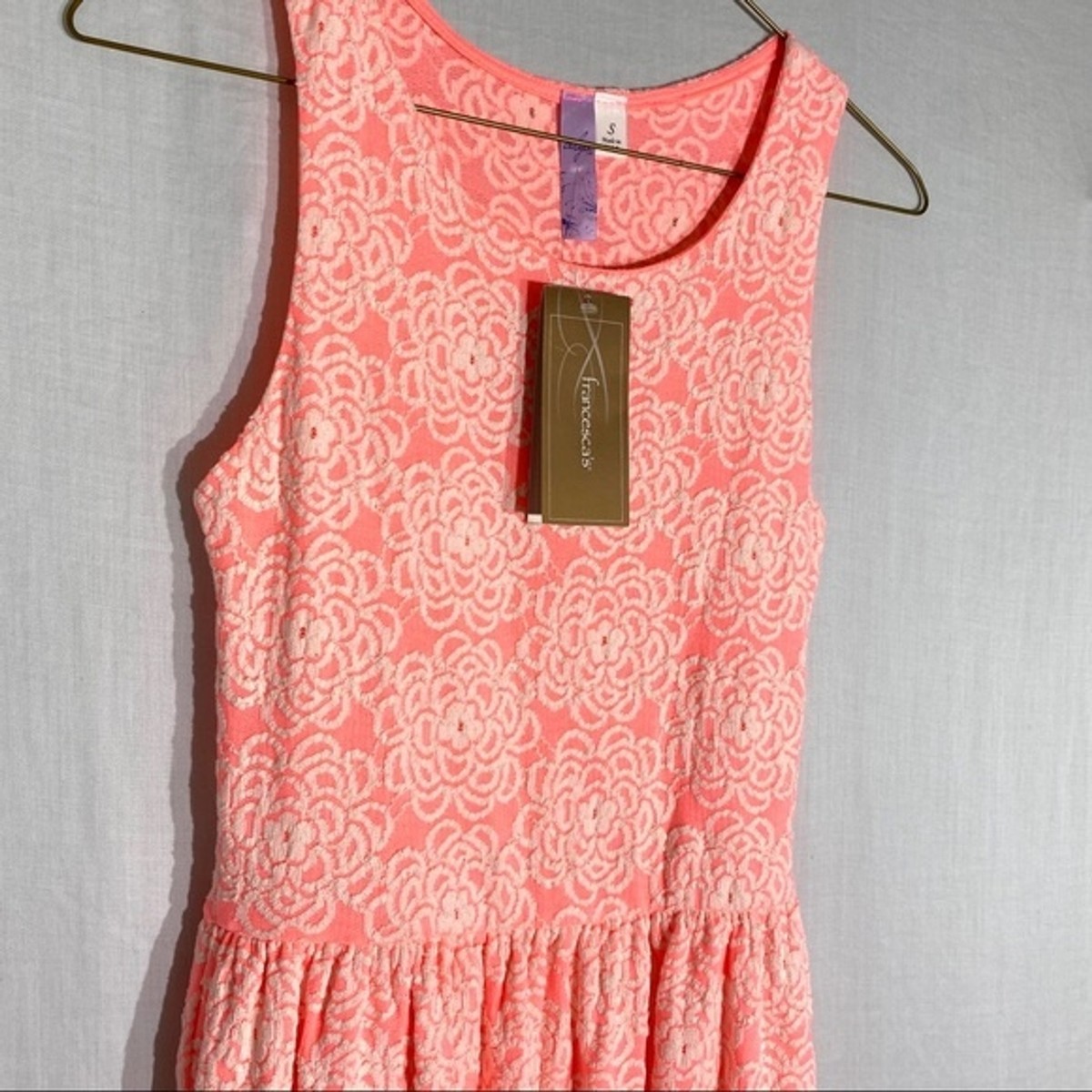 francesca's pink floral dress Brandy Floral Slip Maxi Dress