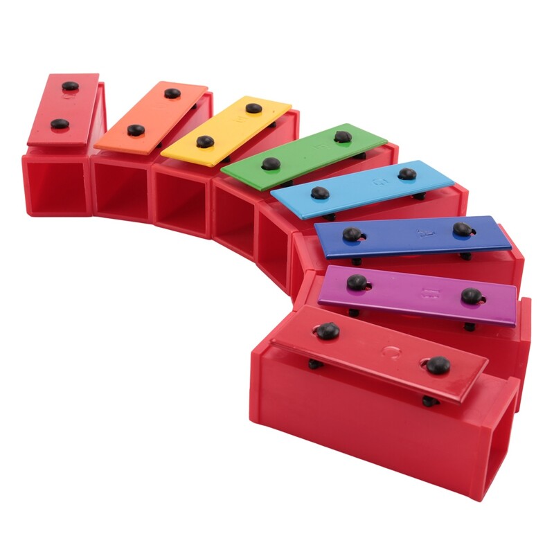 8 es Chromatic Xylophone Glockenspiel Resonator Bells with Yellow Case