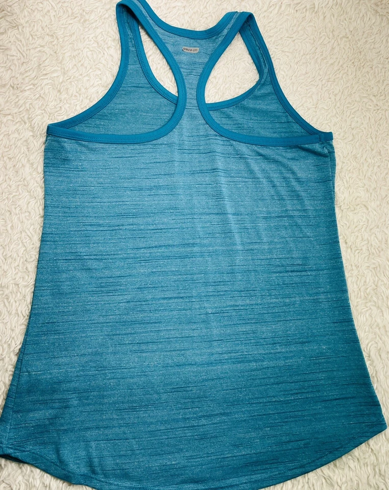 Camiseta sin mangas Spalding Racer Back XS extra pequeña Speed-Dri atlética espuma de mar azul Foto 4 de 4