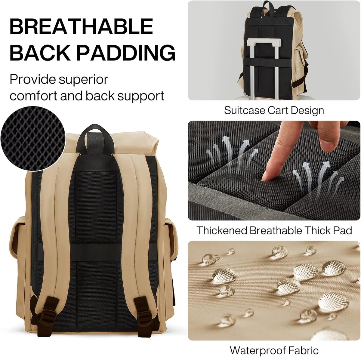 mixi Travel Laptop Backpack for Women & Men, Carry On 17 inch