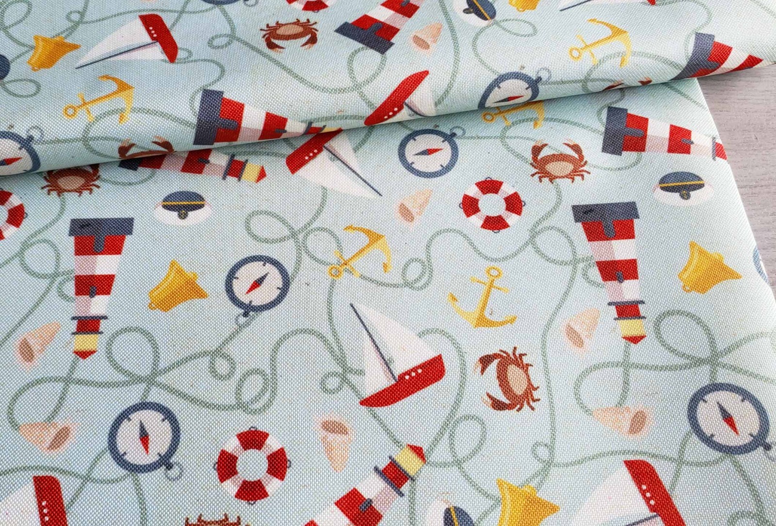 Cojín cochecito náutico exterior/interior tela de lona resistente al agua