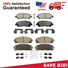 For 2008- 2011 2012 2013 Toyota Highlander Front and Rear Ceramic Brake Pads Kit