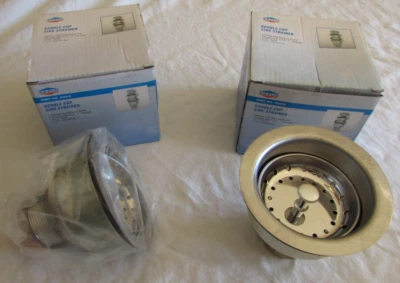 EZ-FLO 30019 - Kitchen Sink Strainer Assemblies w/ Ext Shank, Chrome - Lot of 2