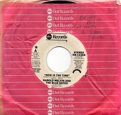 Harold Melvin And The Blue Notes:Now is the time/Power of love:US ABC:DJ:1977