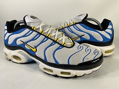 diagonal strop Stereotype Size 11 - Nike Air Max Plus White Yellow Blue for sale online | eBay