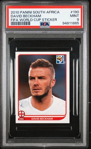 2010 Panini South Africa Fifa World Cup Sticker 190 David Beckham PSA 9 Mint