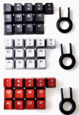 13-key Gaming Keycaps für Corsair K70 RGB K70 K95 K90 Black Silver Red