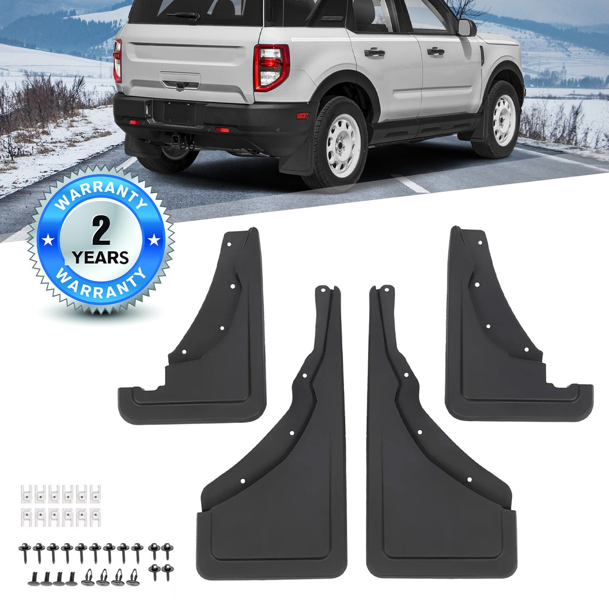 Front & Rear Mud Flaps Splash Guards Fender For 2021-2024 Ford
