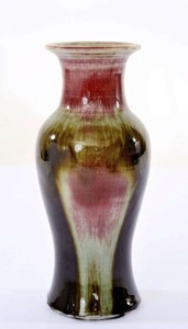 1900's Chinese Ox Blood Flambe Glaze Porcelain Vase