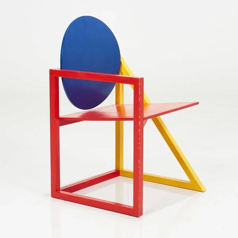 Torbon Skov for Fritz Hansen, Vio Armchair, Red, Yellow & Blue, Denmark, 1984. - Image 2 of 4