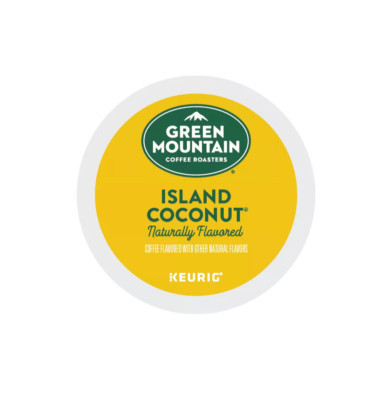 Green Mountain Coffee Roasters, Island Coconut Coffee, Light Roast, 96 ct.