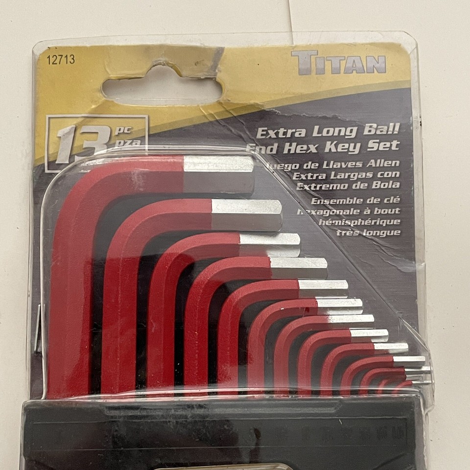 TITAN 12713 - 13 Piece SAE Extra Long Ball End Hex Key Set in the Color ...